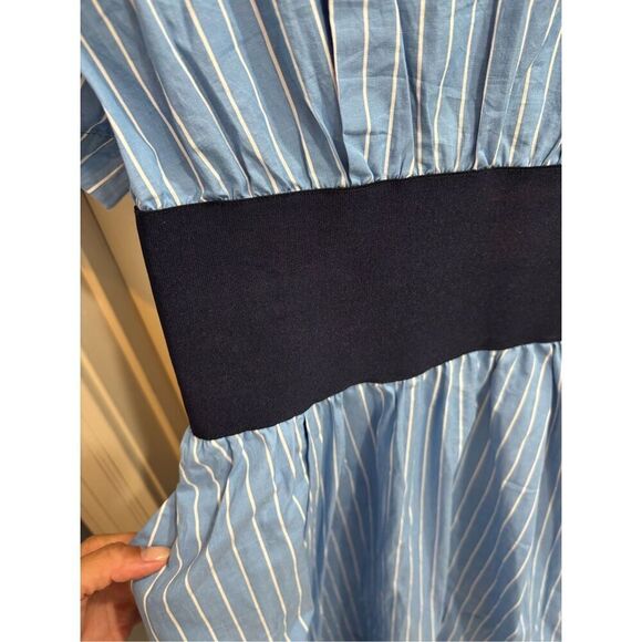 NEW WITH TAGS!! STAUD AMY DRESS AZURE PINSTRIPE - Picture 8 of 9